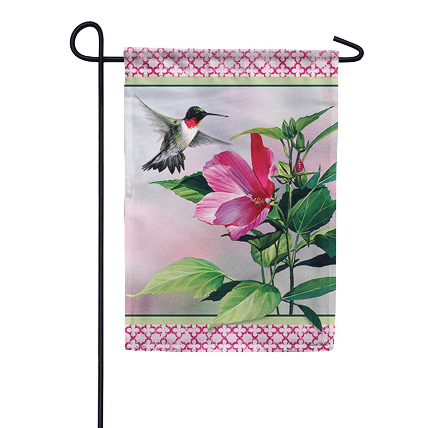 Hibiscus Hummingbird Garden Flag