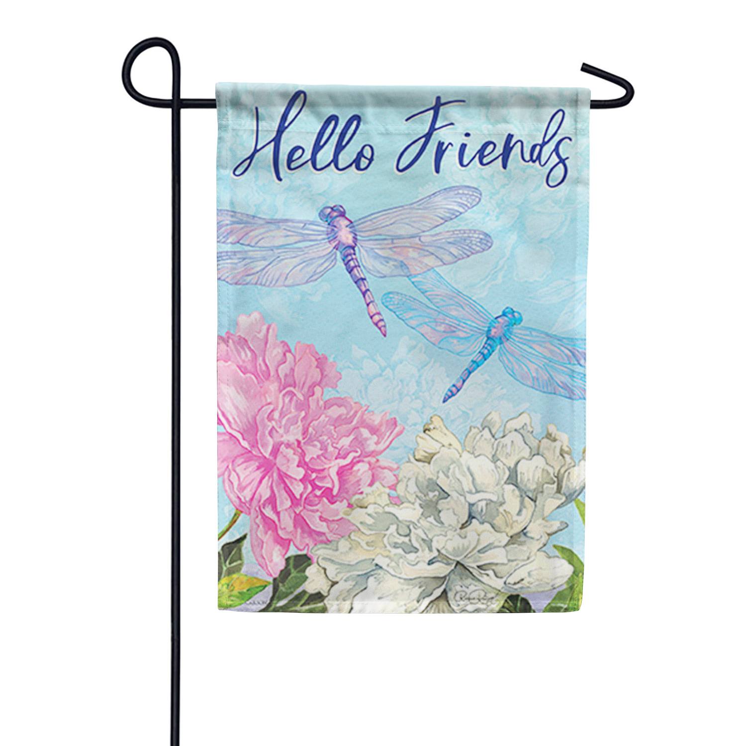 Happy Dragonflies Garden Flag