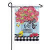 Jar of Geraniums Glittertrends Garden Flag