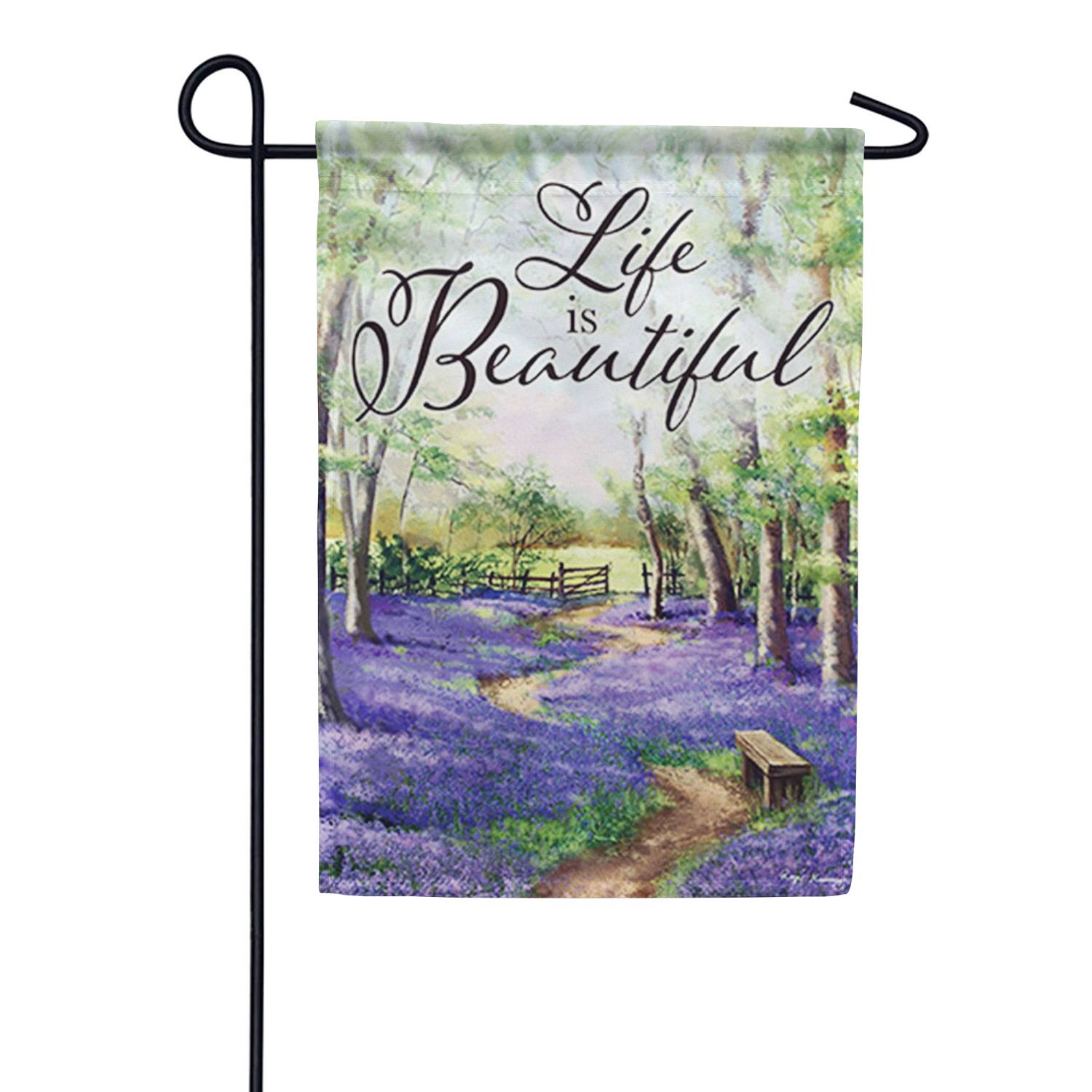 Life is Beautiful Dura Soft Double Sided Garden Flag