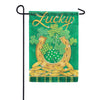Lucky Horseshoe Foil Accent Garden Flag