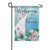 Floral Dog Foil Accent Garden Flag