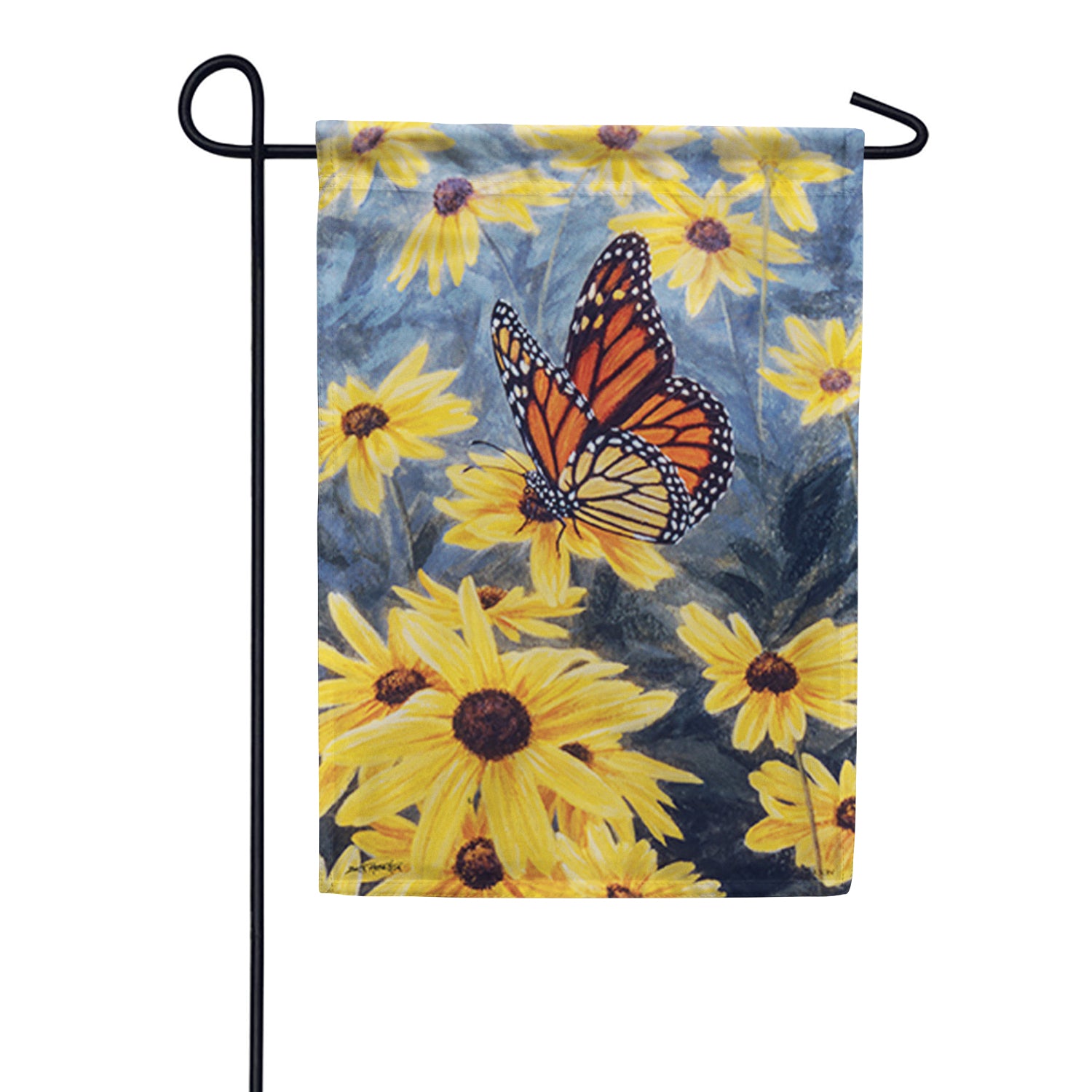 Butterfly Morning Garden Flag