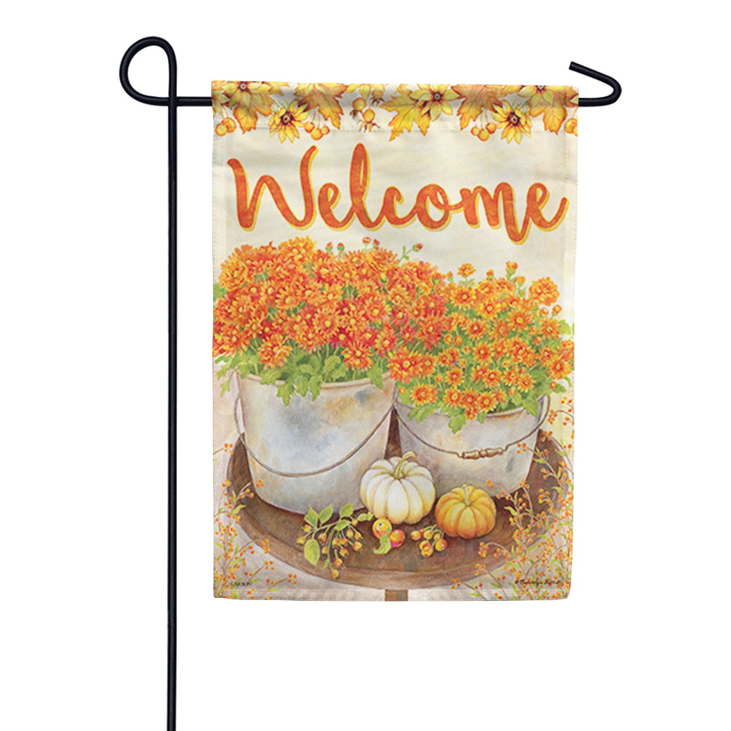 Mums & Pumpkins Garden Flag