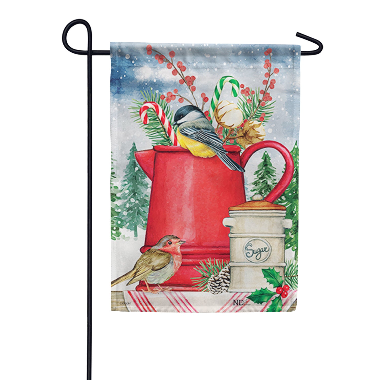 Red Watering Can Garden Flag