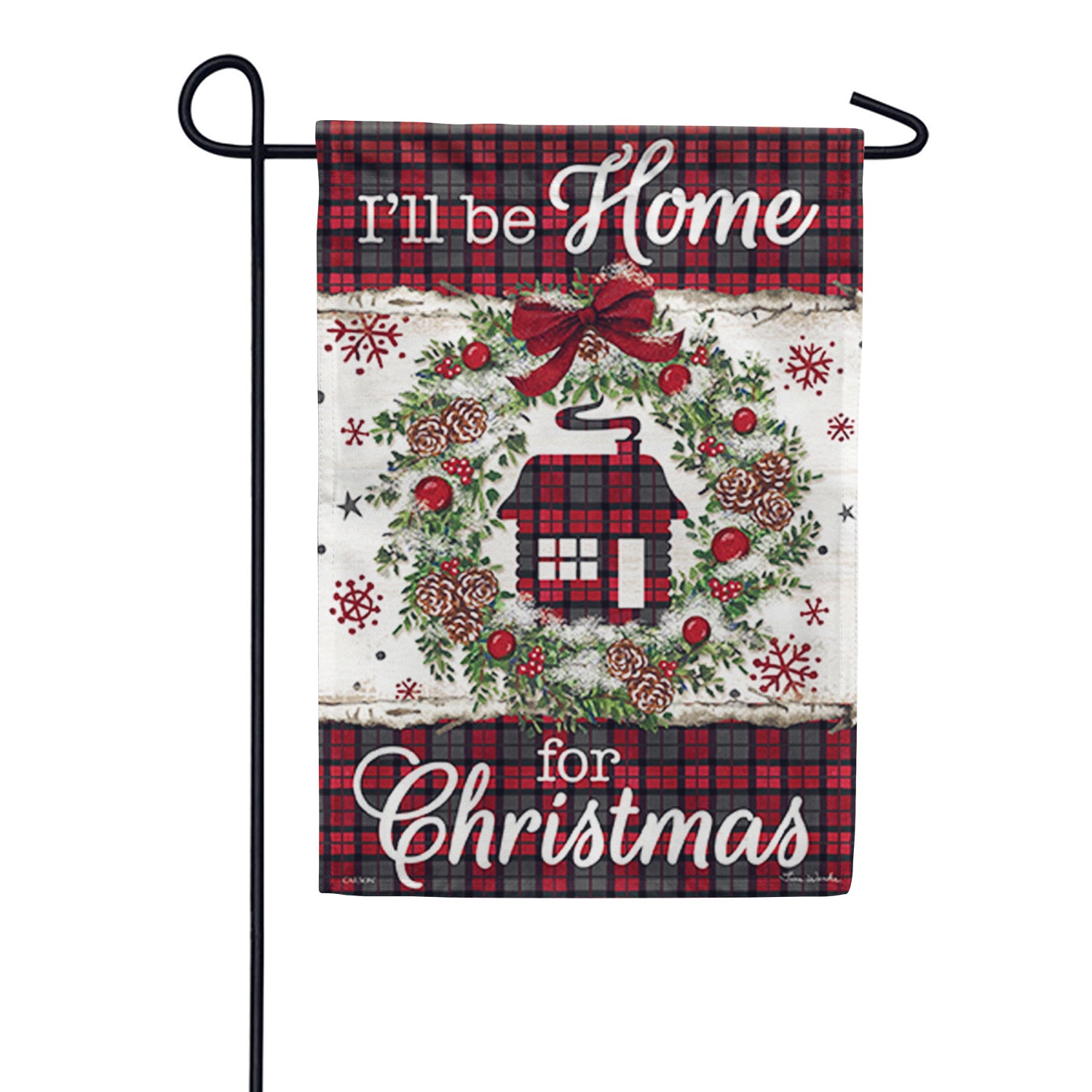 Plaid Cabin Garden Flag