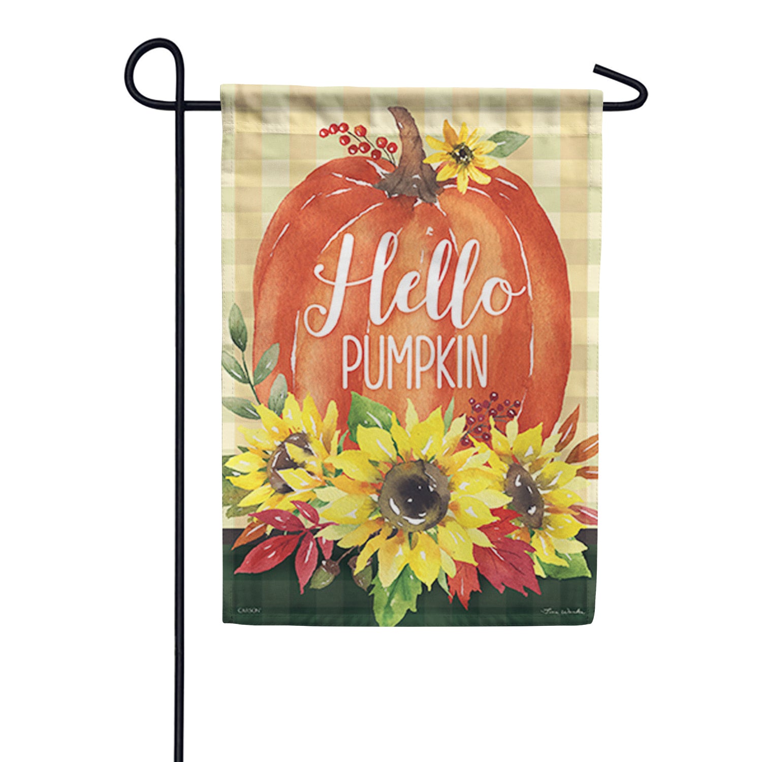 Hello Pumpkin Garden Flag