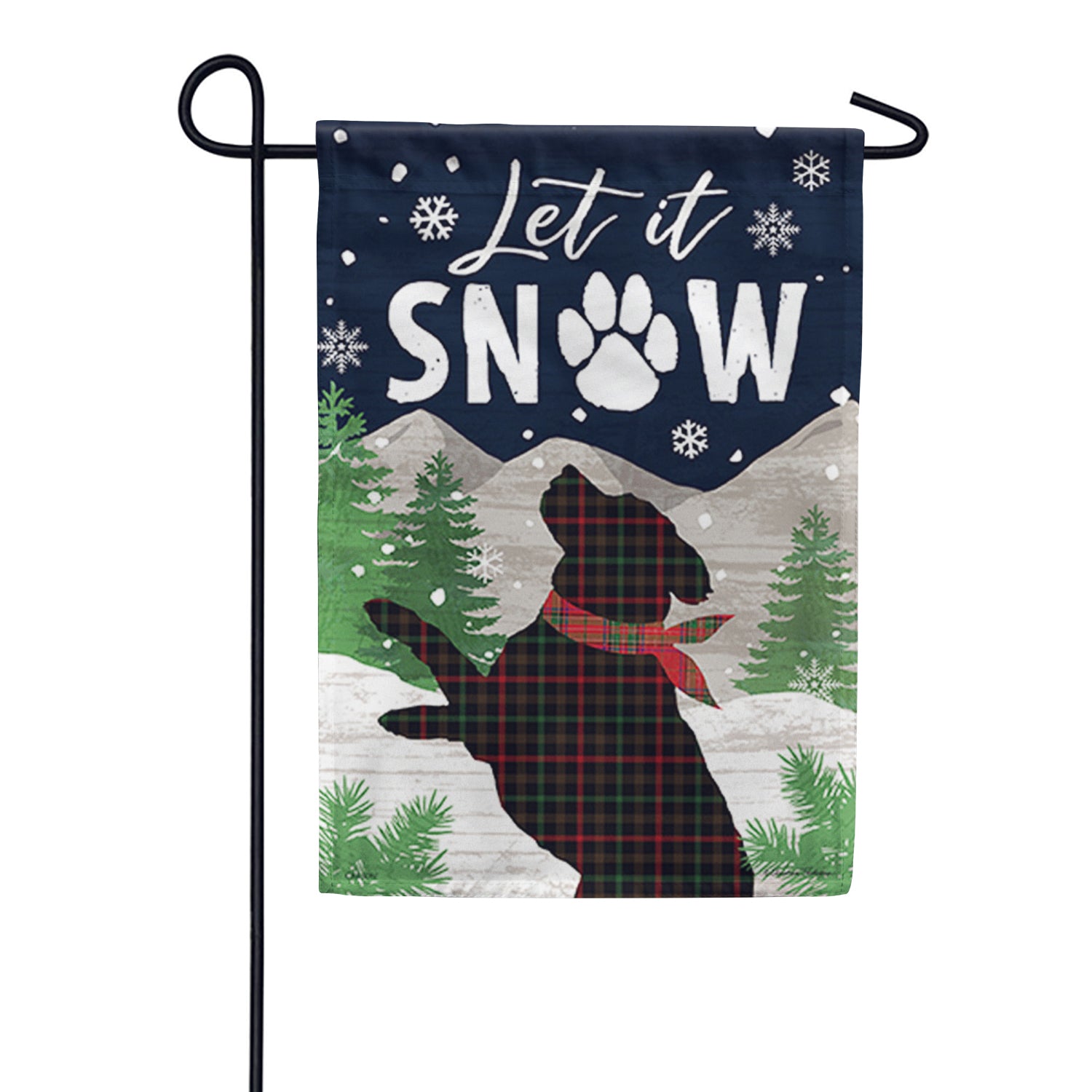 Snow Pup Garden Flag