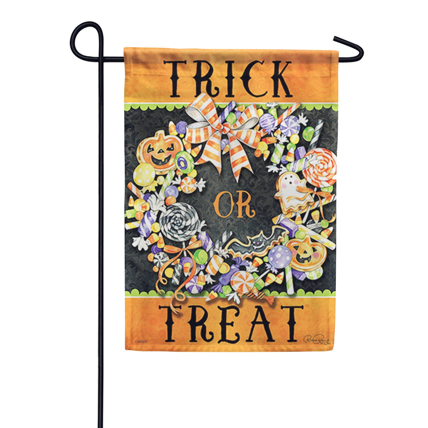 Candy Wreath Garden Flag