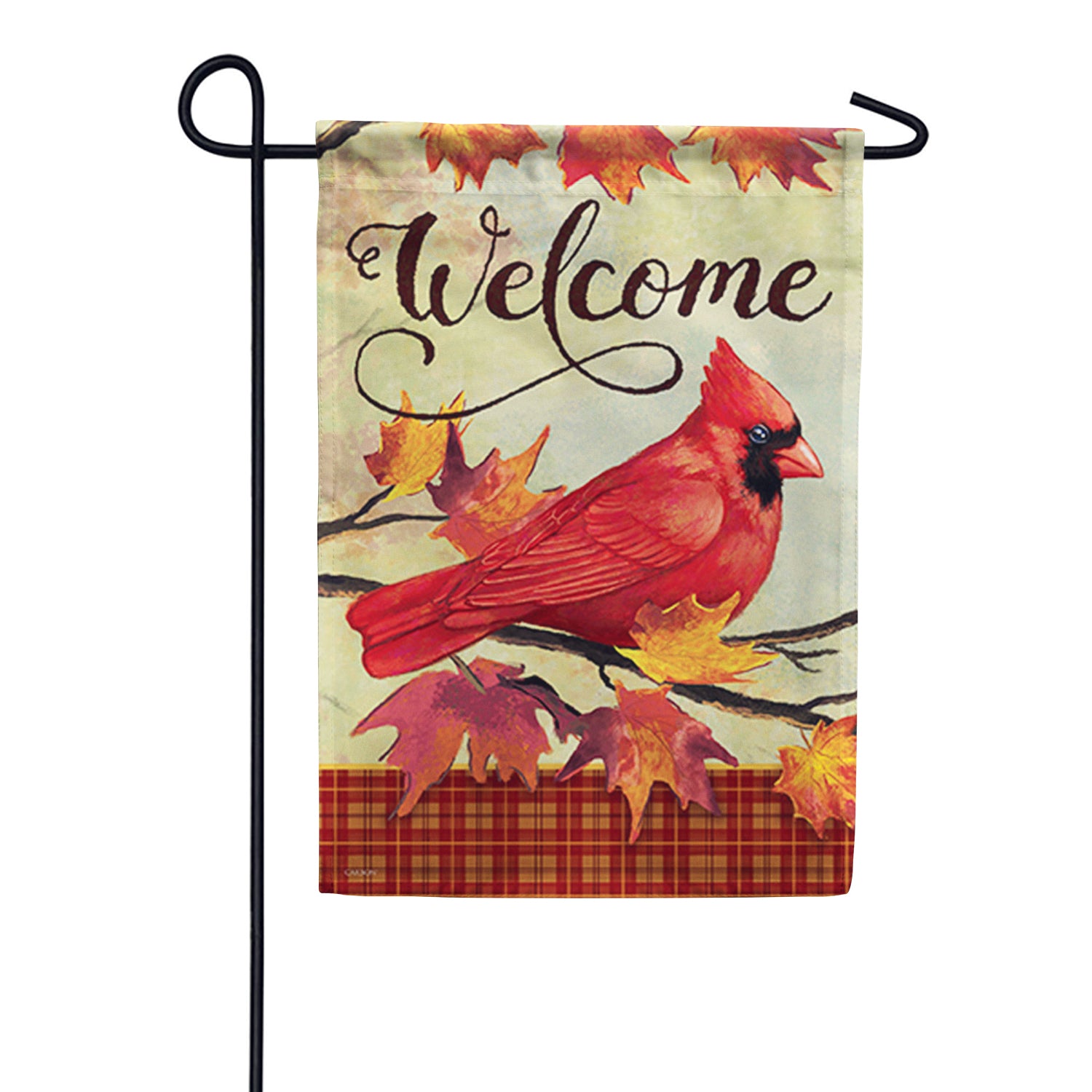 Autumn Day Cardinal Garden Flag