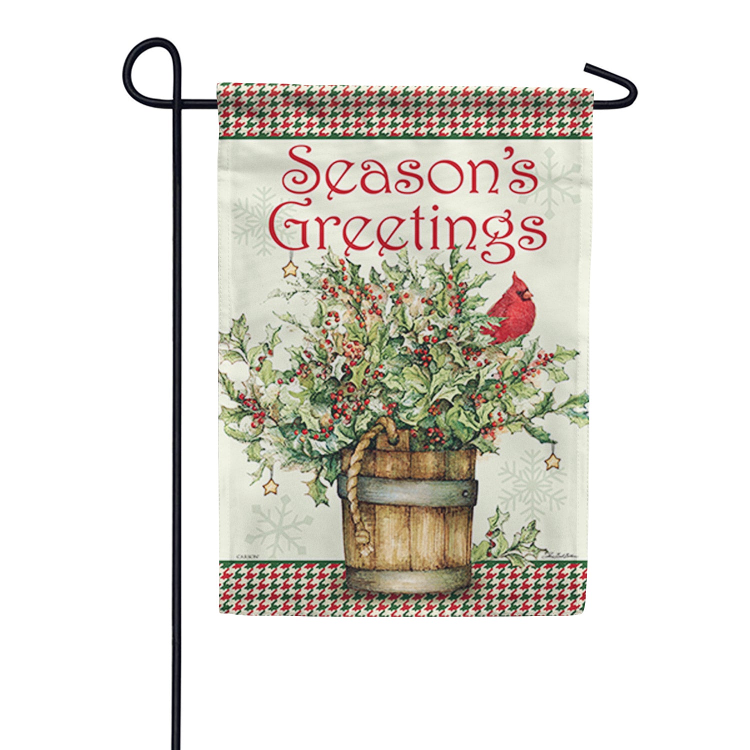 Holly Bucket Garden Flag