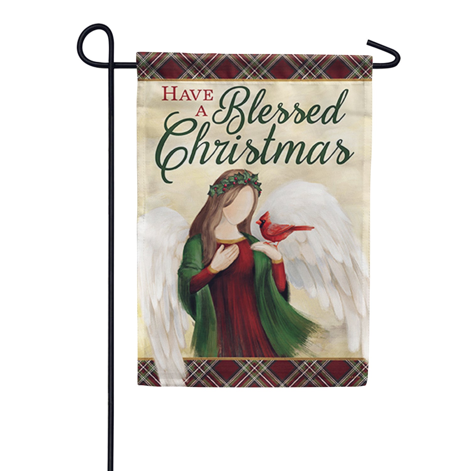 Christmas Blessing Angel Garden Flag