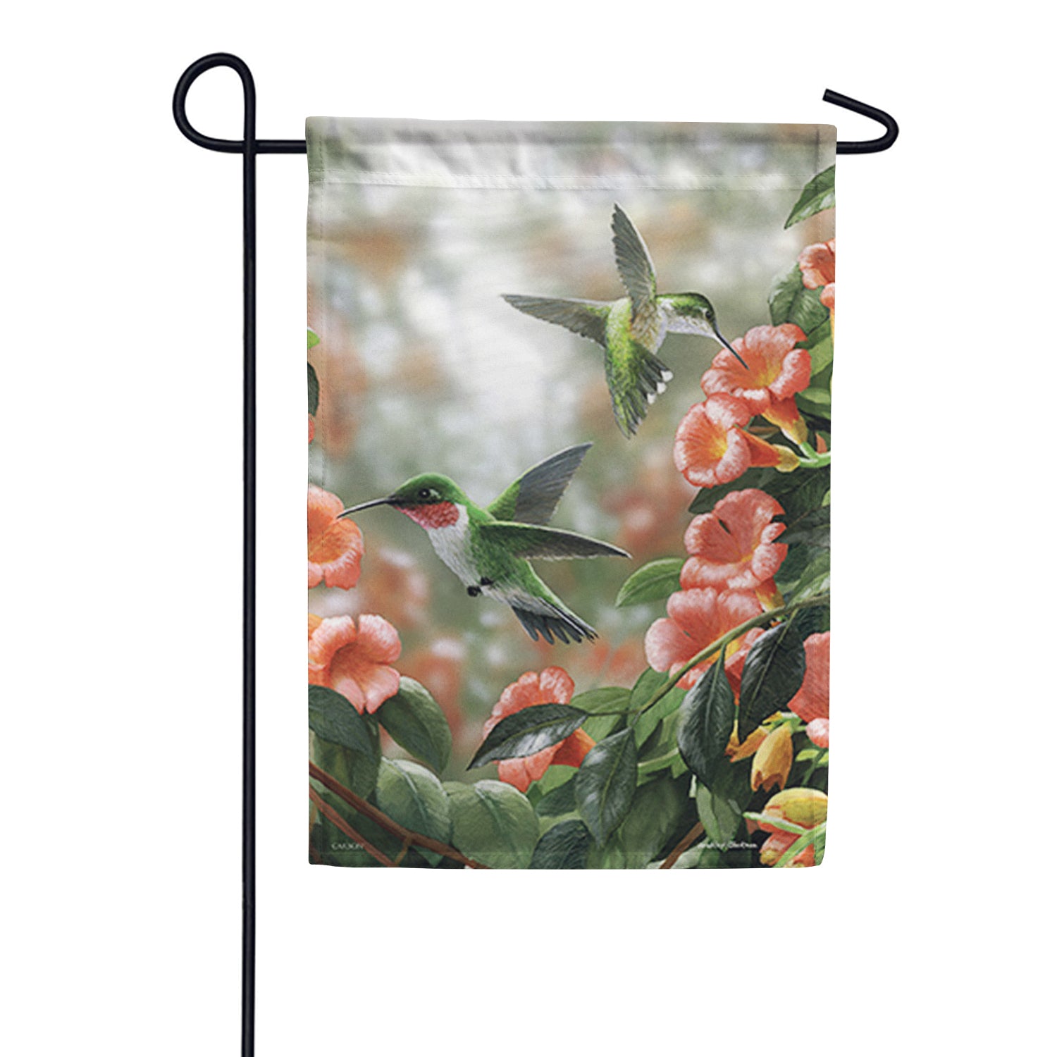 Trumpet Hummingbirds Garden Flag