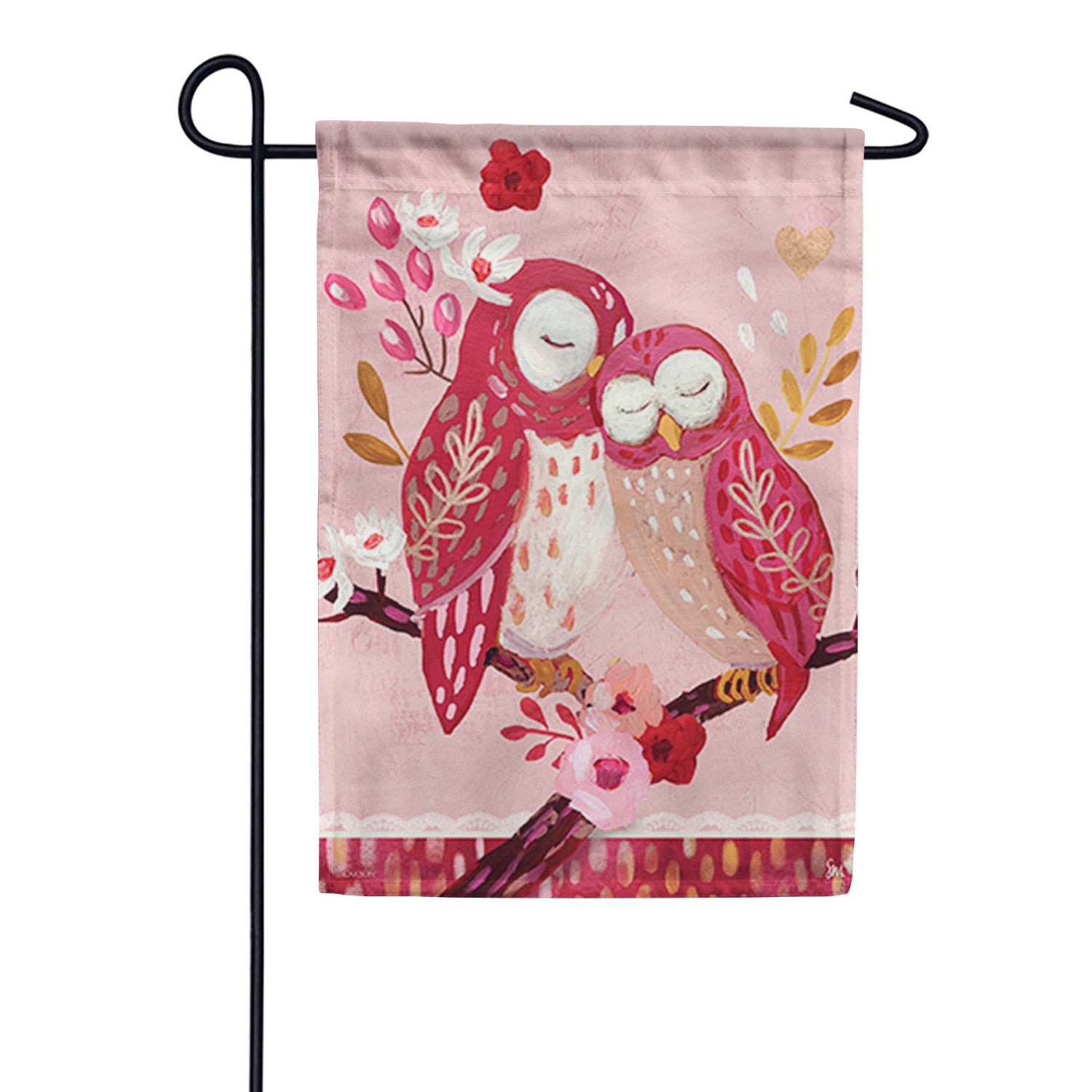 Love Owls Dura Soft Double Sided Garden Flag