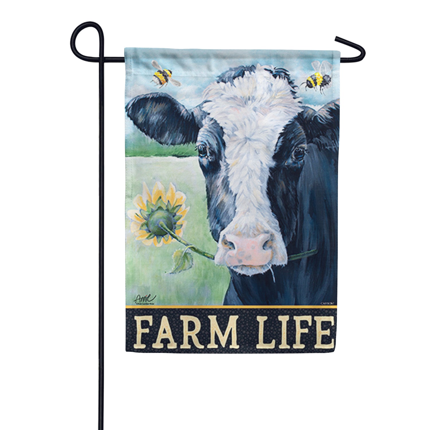 Holstein Cow Glitter Trends Garden Flag