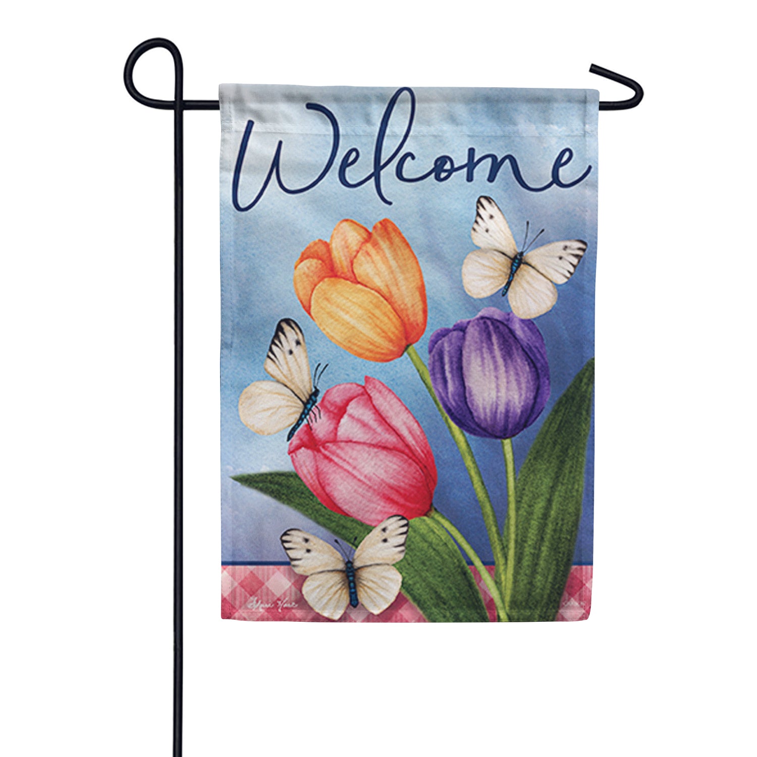 Tulip Trio Welcome Garden Flag