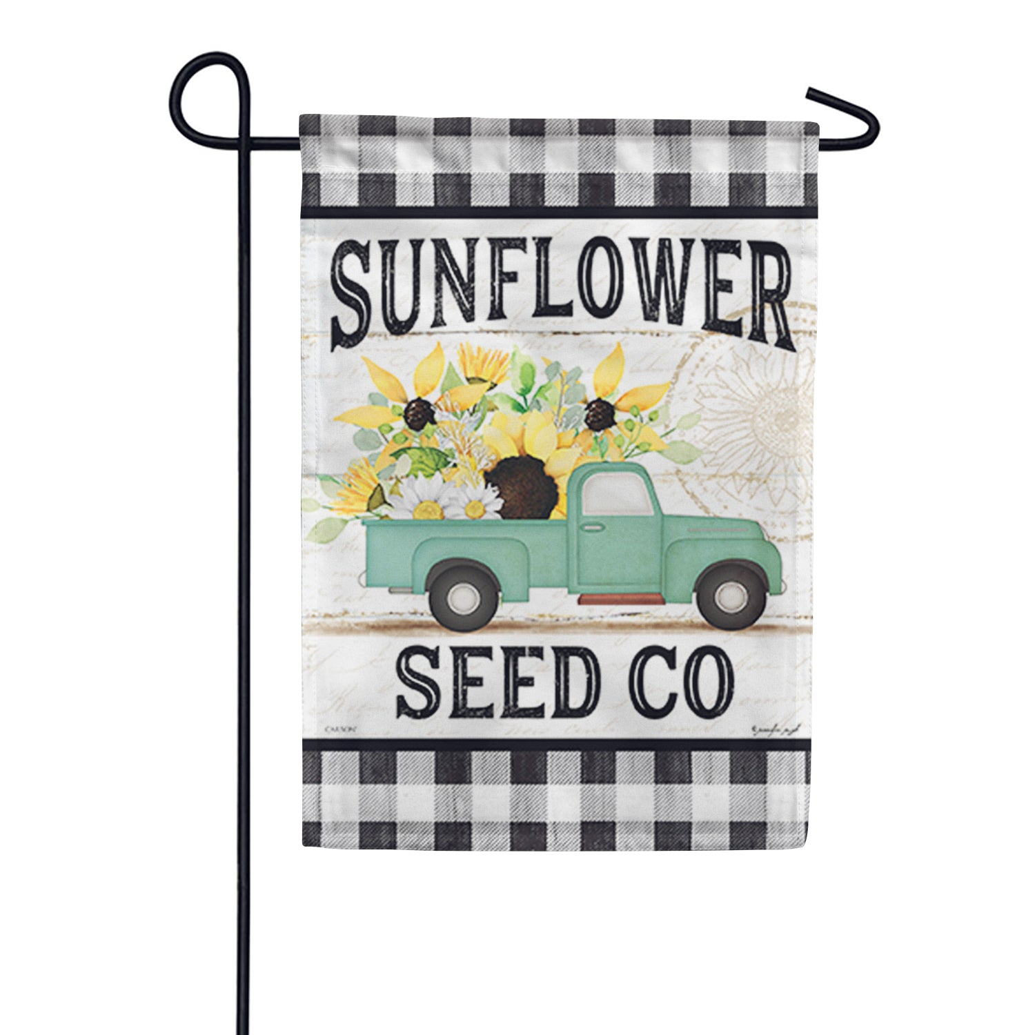Sunflower Seed Co. Double Sided Garden Flag