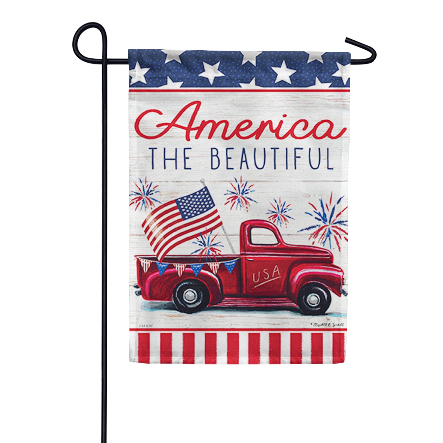 America Truck Garden Flag