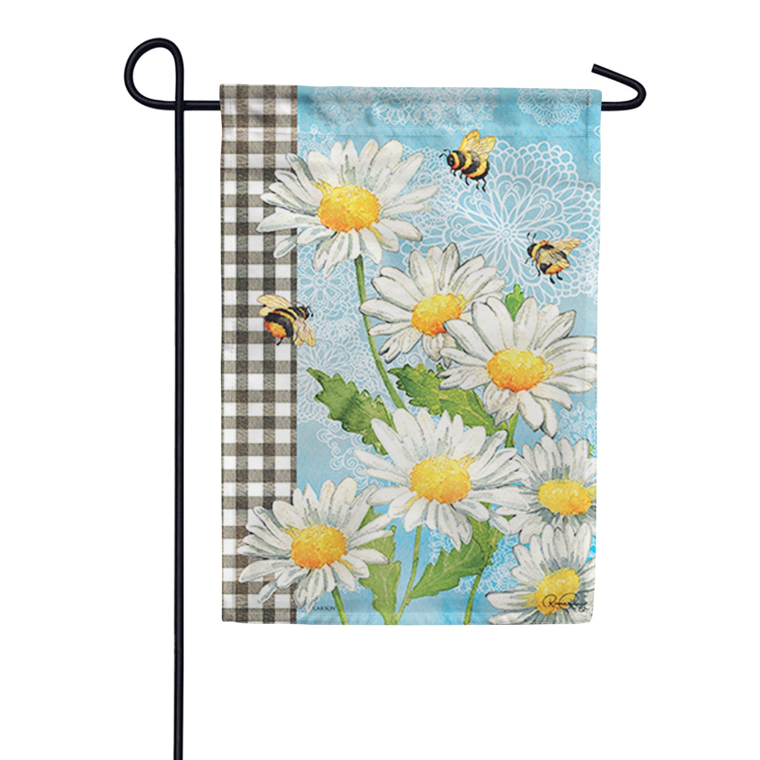 Bees & Daisies Garden Flag
