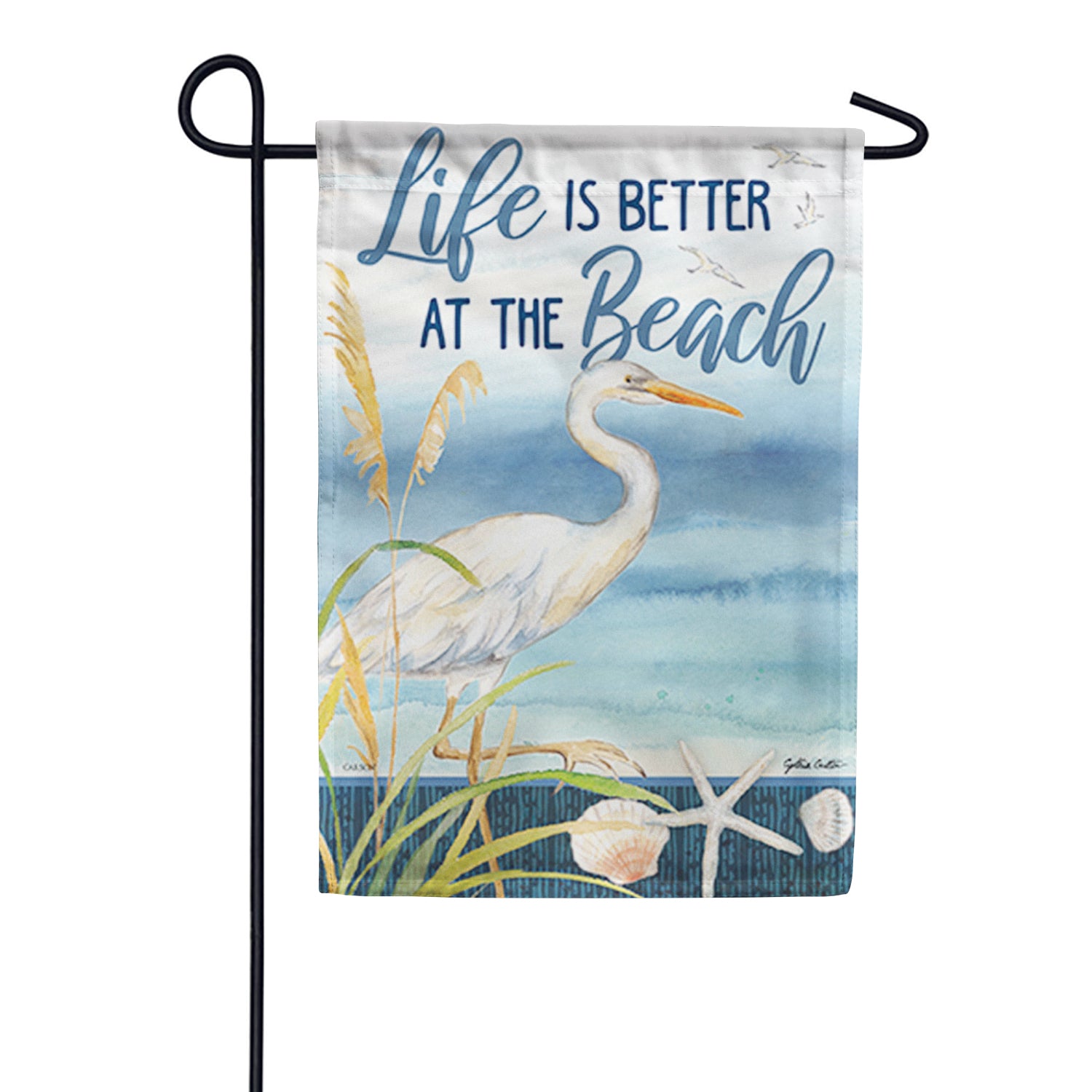 Carson By the Seashore Garden Flag