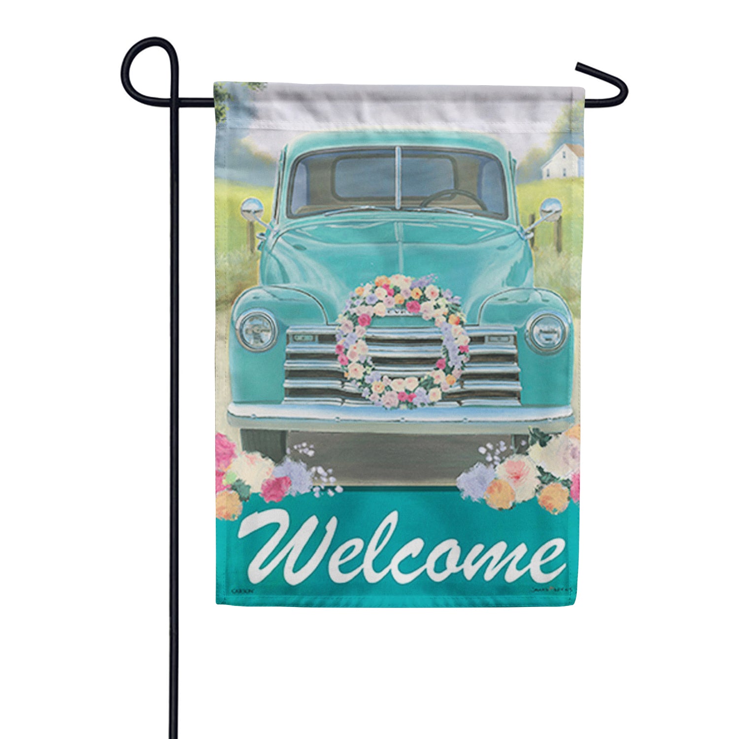 Country Truck Double Sided Garden Flag