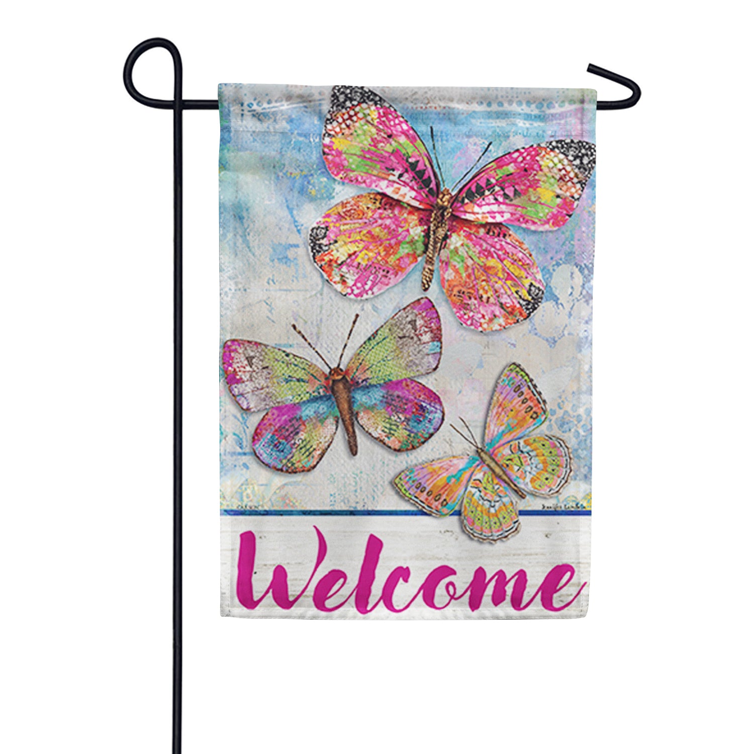 Carson Butterfly Trio Double Sided Garden Flag