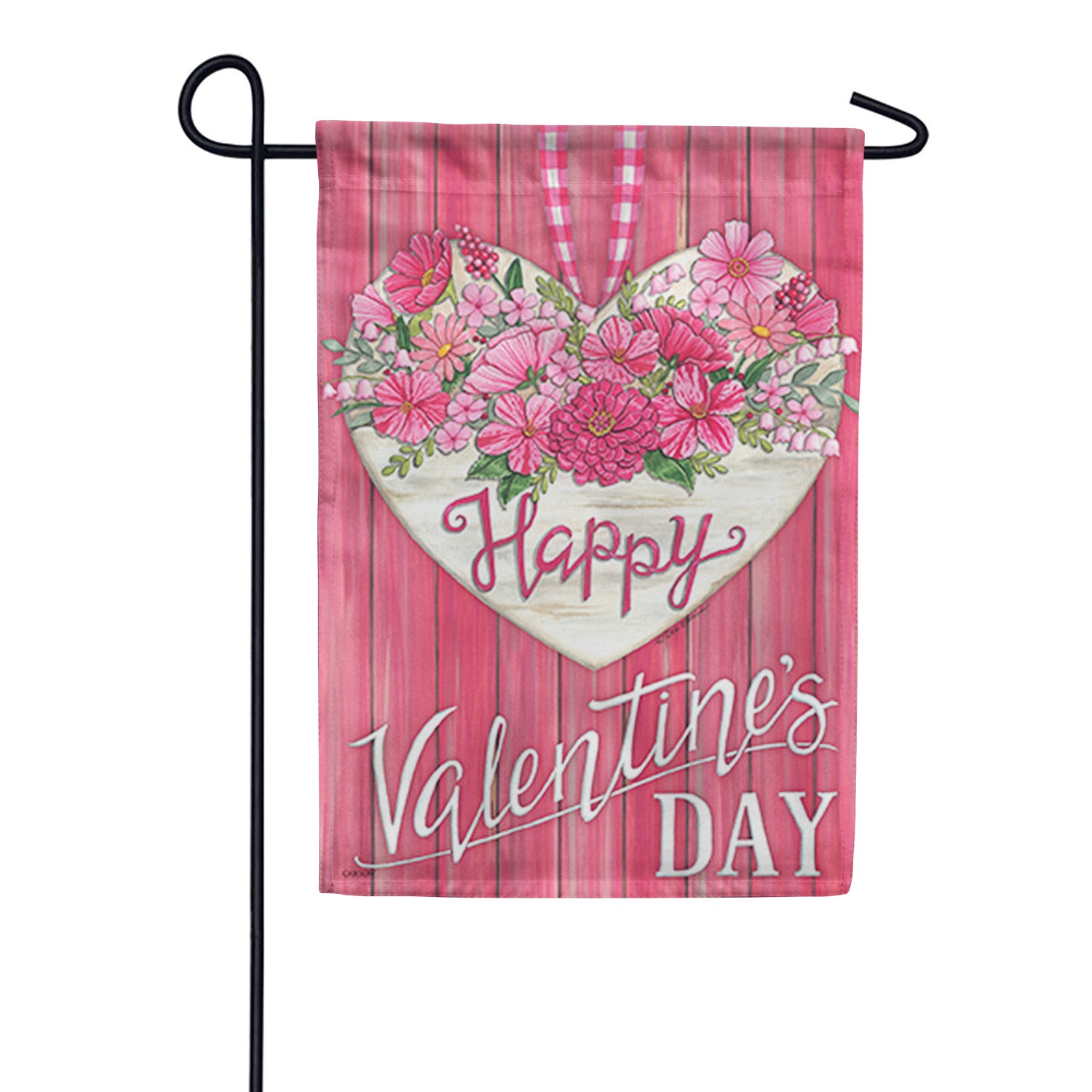 Tin Heart DuraSoft Garden Flag