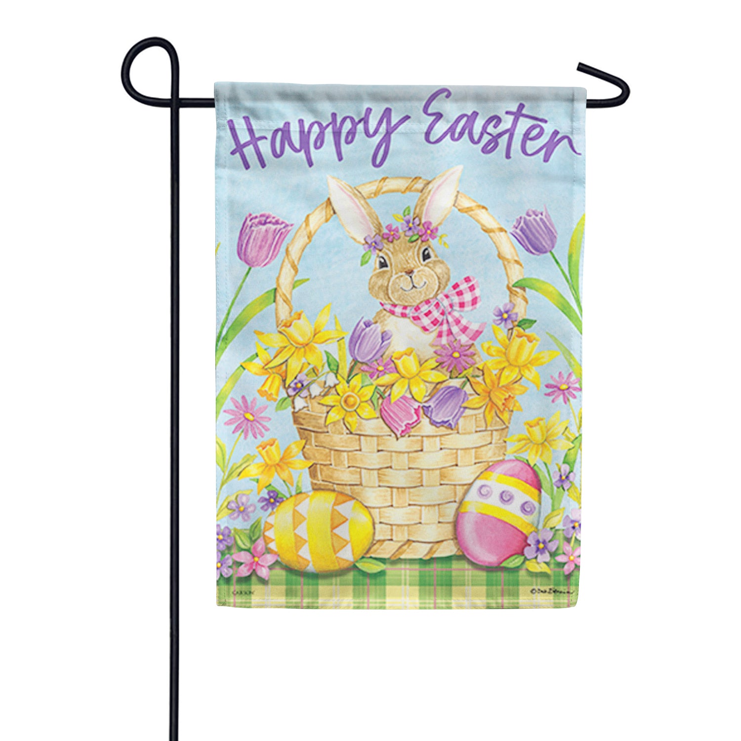 Basket Bunny Garden Flag