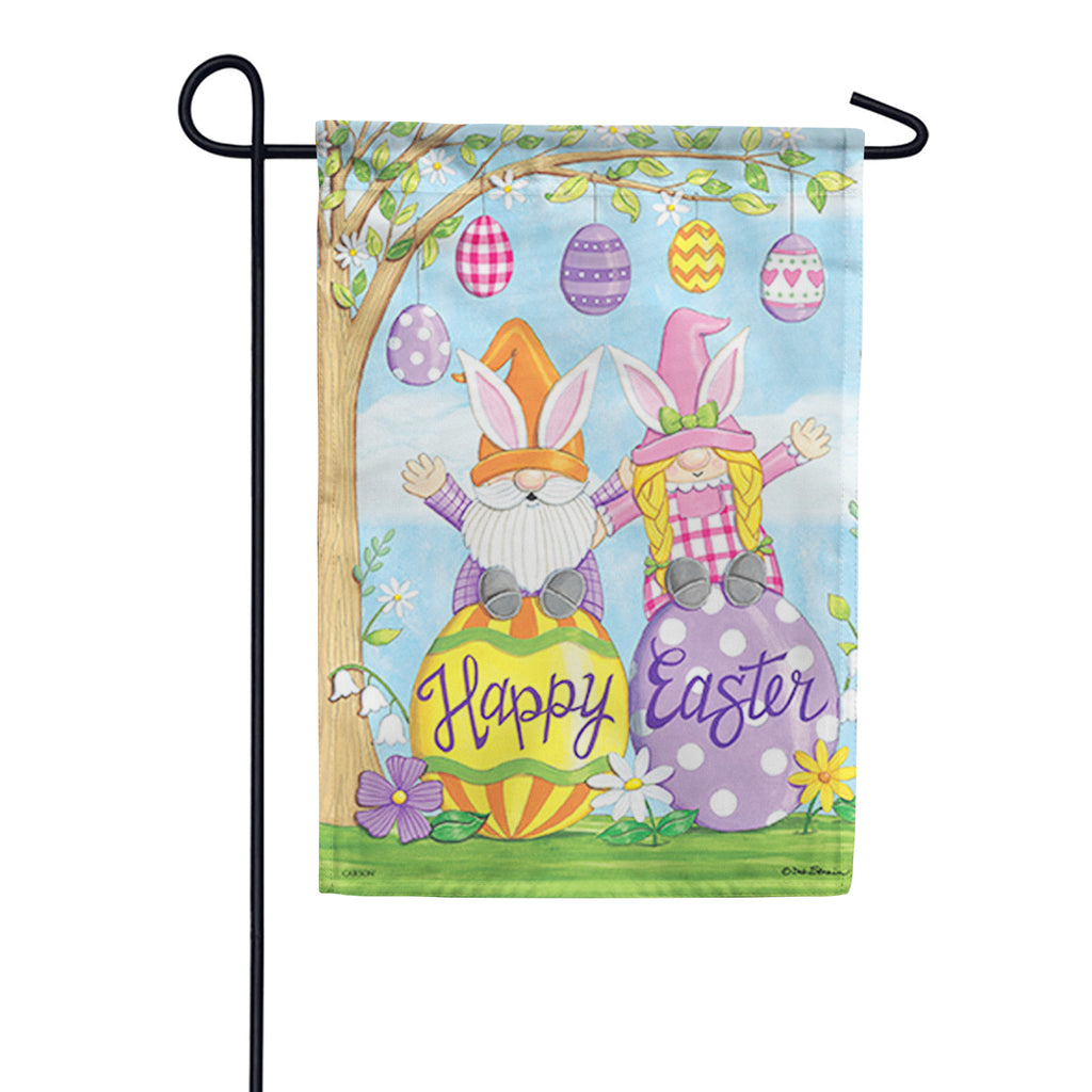 Easter Gnomes Garden Flag