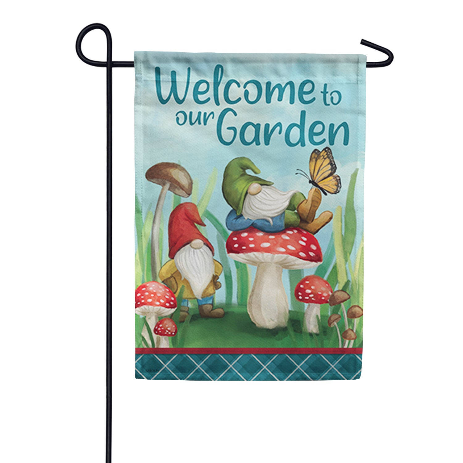 Mushroom Gnomes Garden Flag