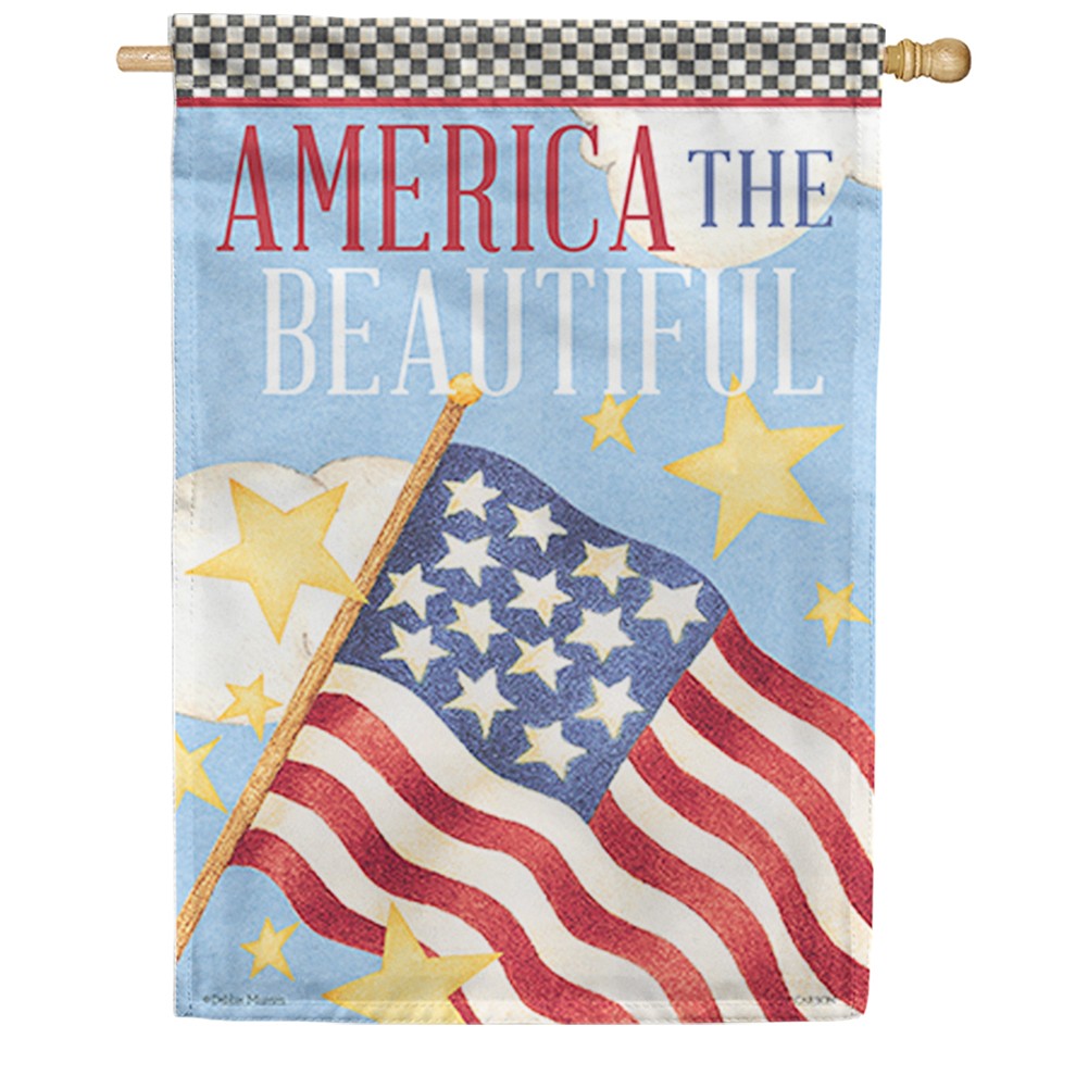 America The Beautiful Stars Double Sided House Flag