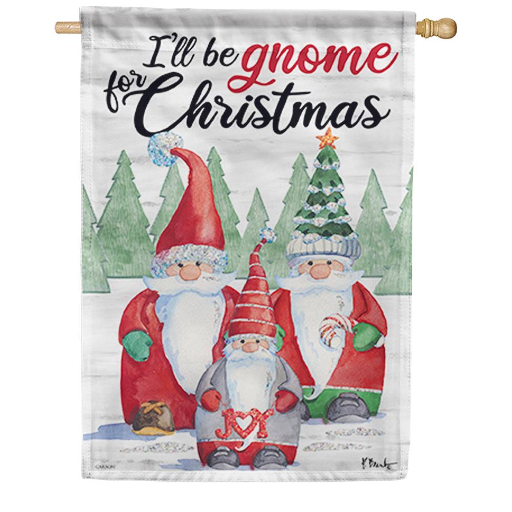 Gnome for Christmas House Flag
