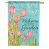 Tulips & Butterflies Dura Soft Double Sided House Flag