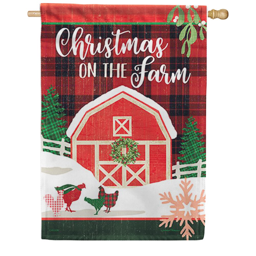 Holiday Farm Double Sided House Flag