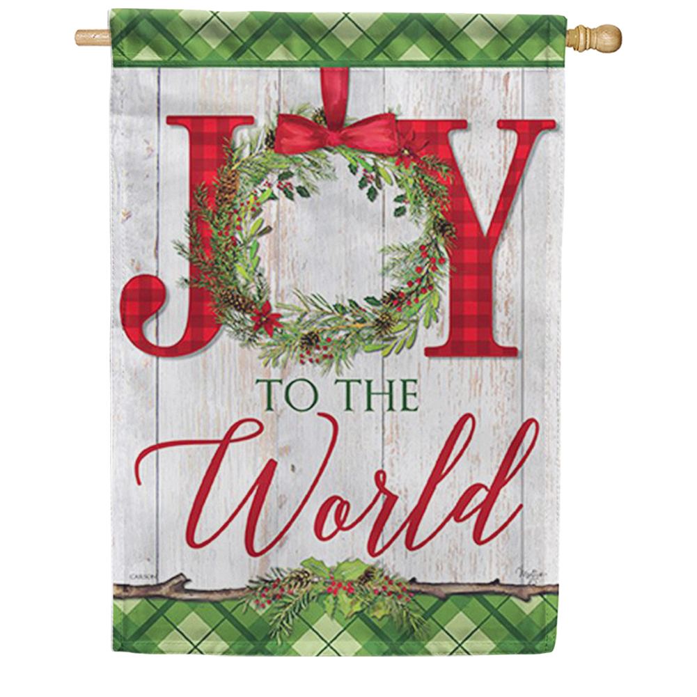 Joy to The World Double Sided House Flag