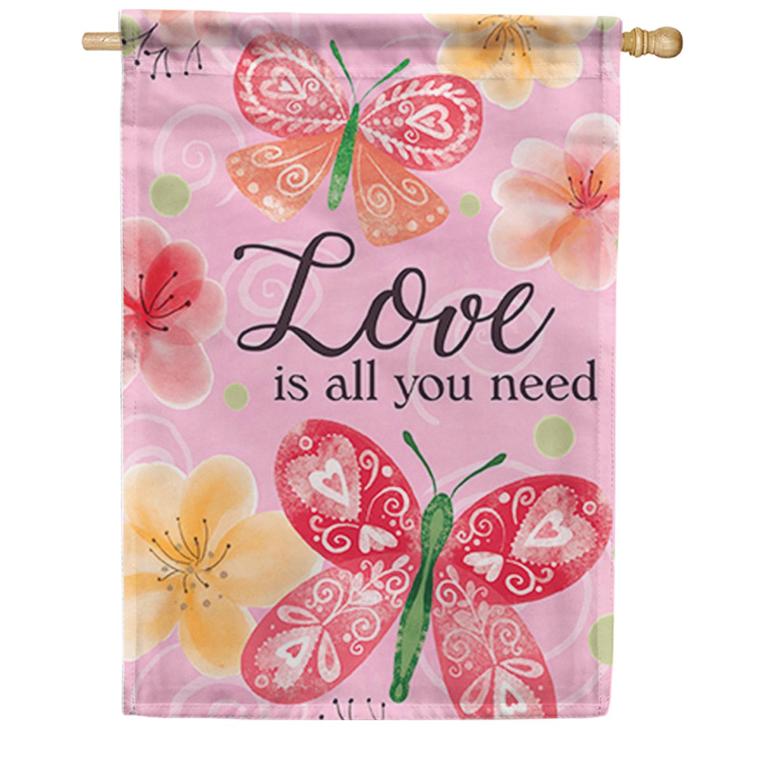 Butterfly Love House Flag