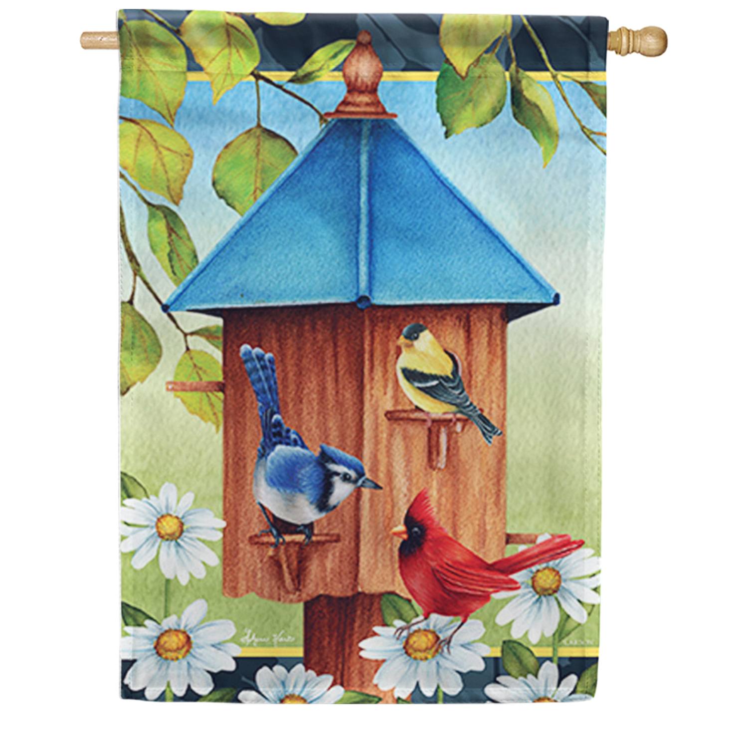 Bird Trio House Flag