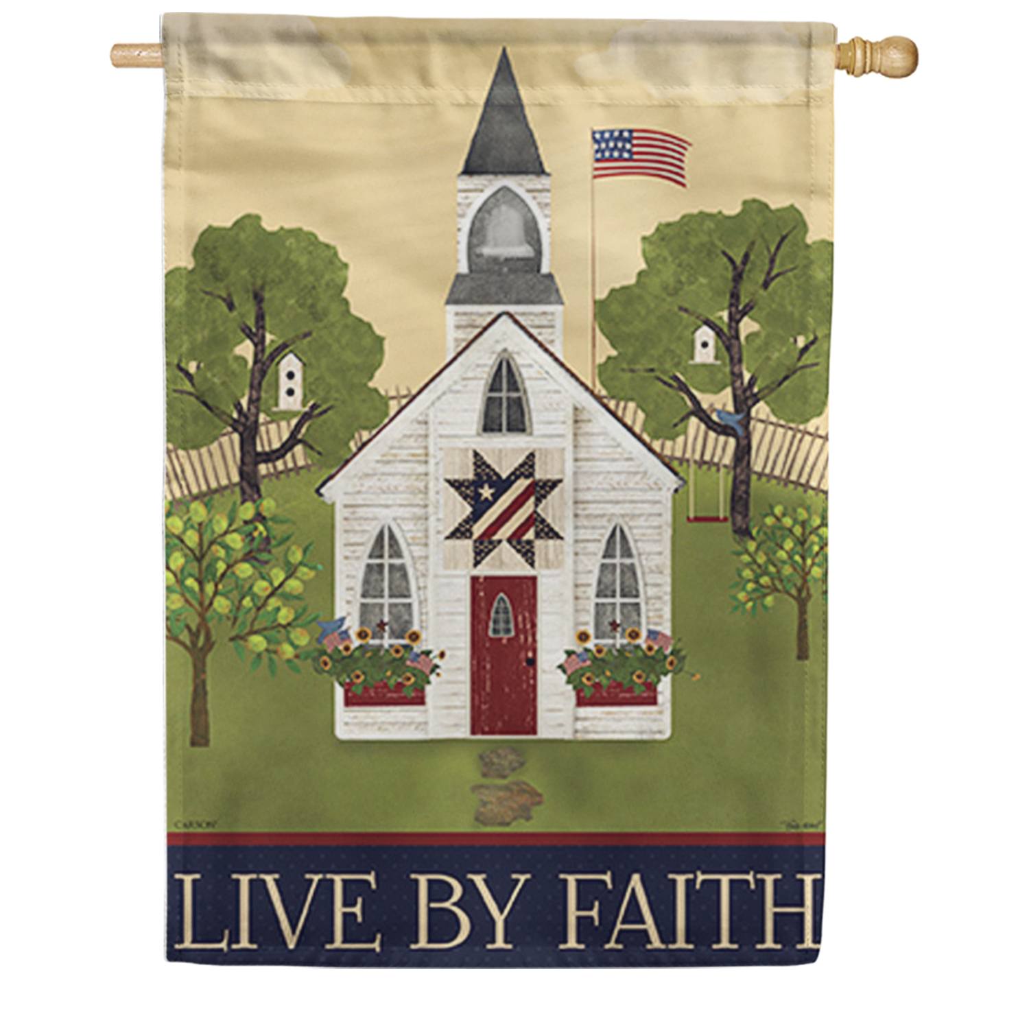 Americana Church House Flag