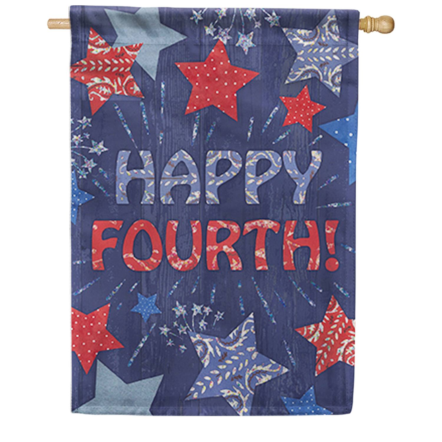 Patriotic Bandana Stars House Flag