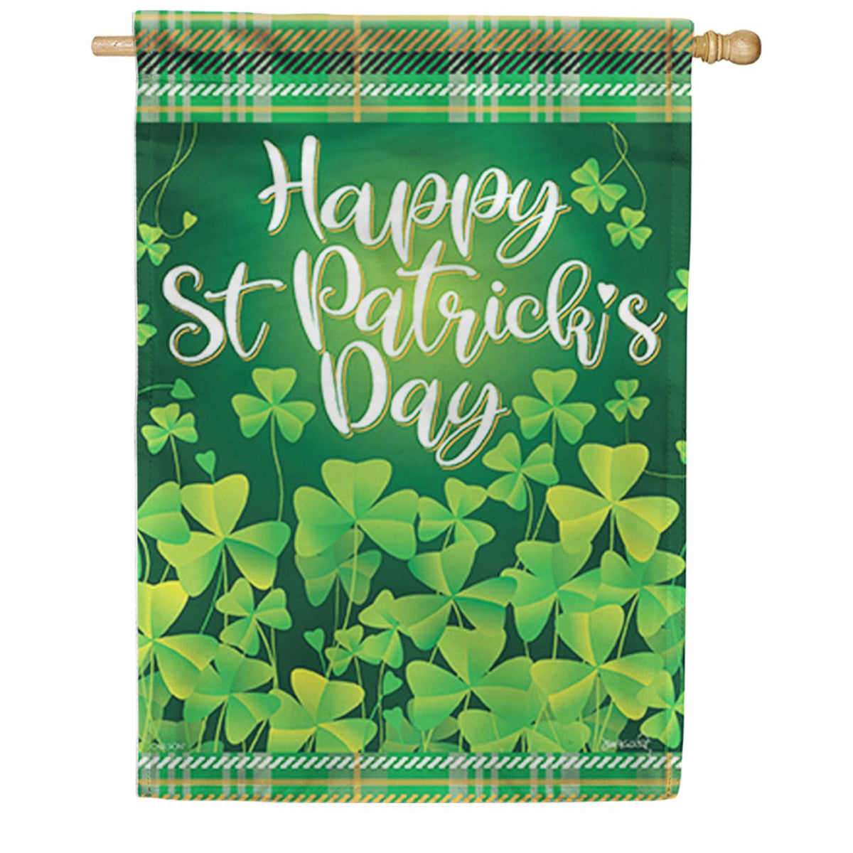 Tartan Clovers House Flag