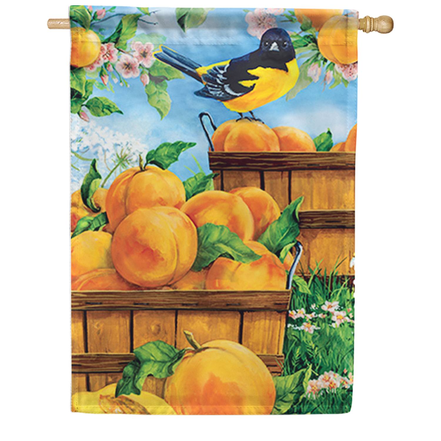 Summer Peaches House Flag