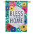 Summer Floral Bless This Home House Flag