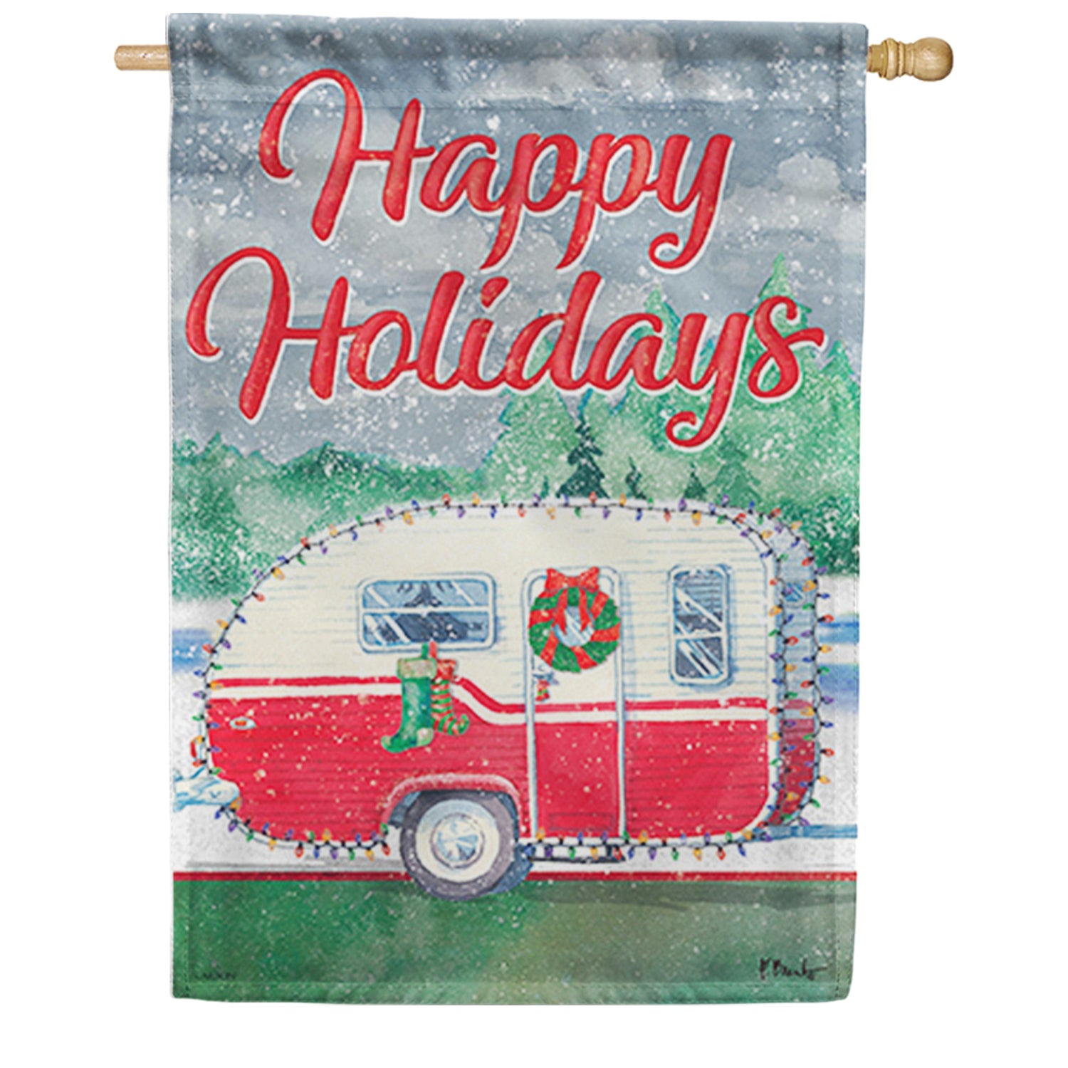 Holiday Campground House Flag