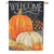 Welcome Pumpkin Trio House Flag