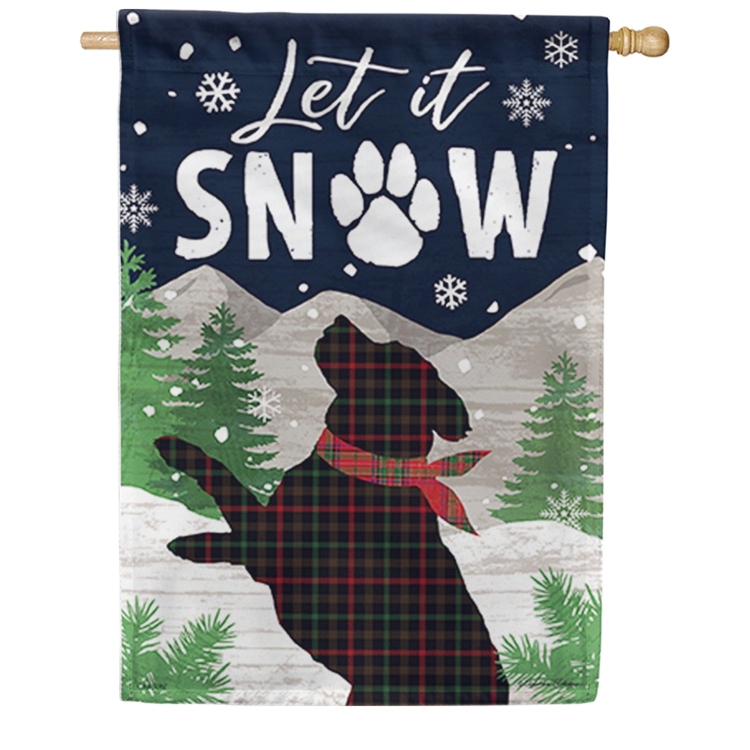 Snow Pup House Flag