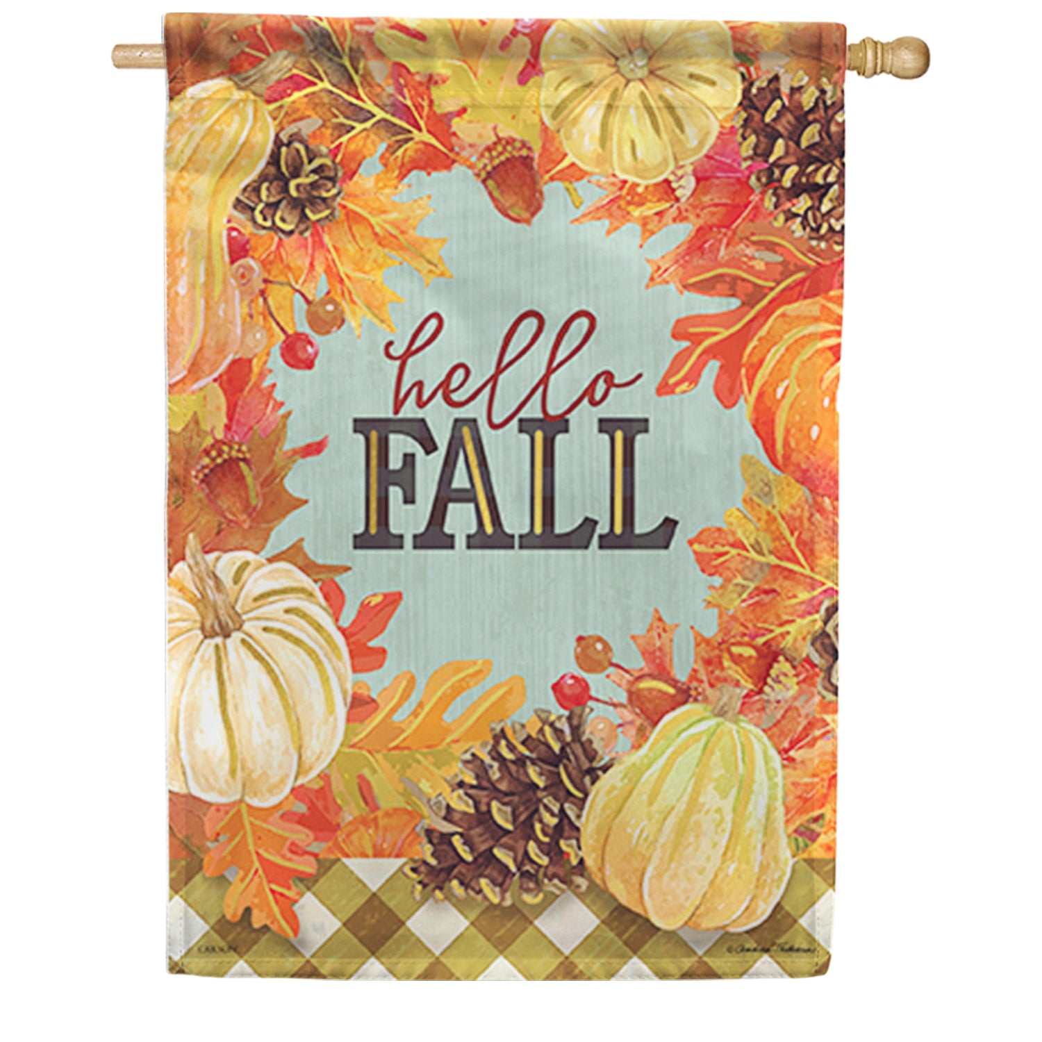 Fall Frame House Flag