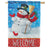 Blustery Snowman House Flag