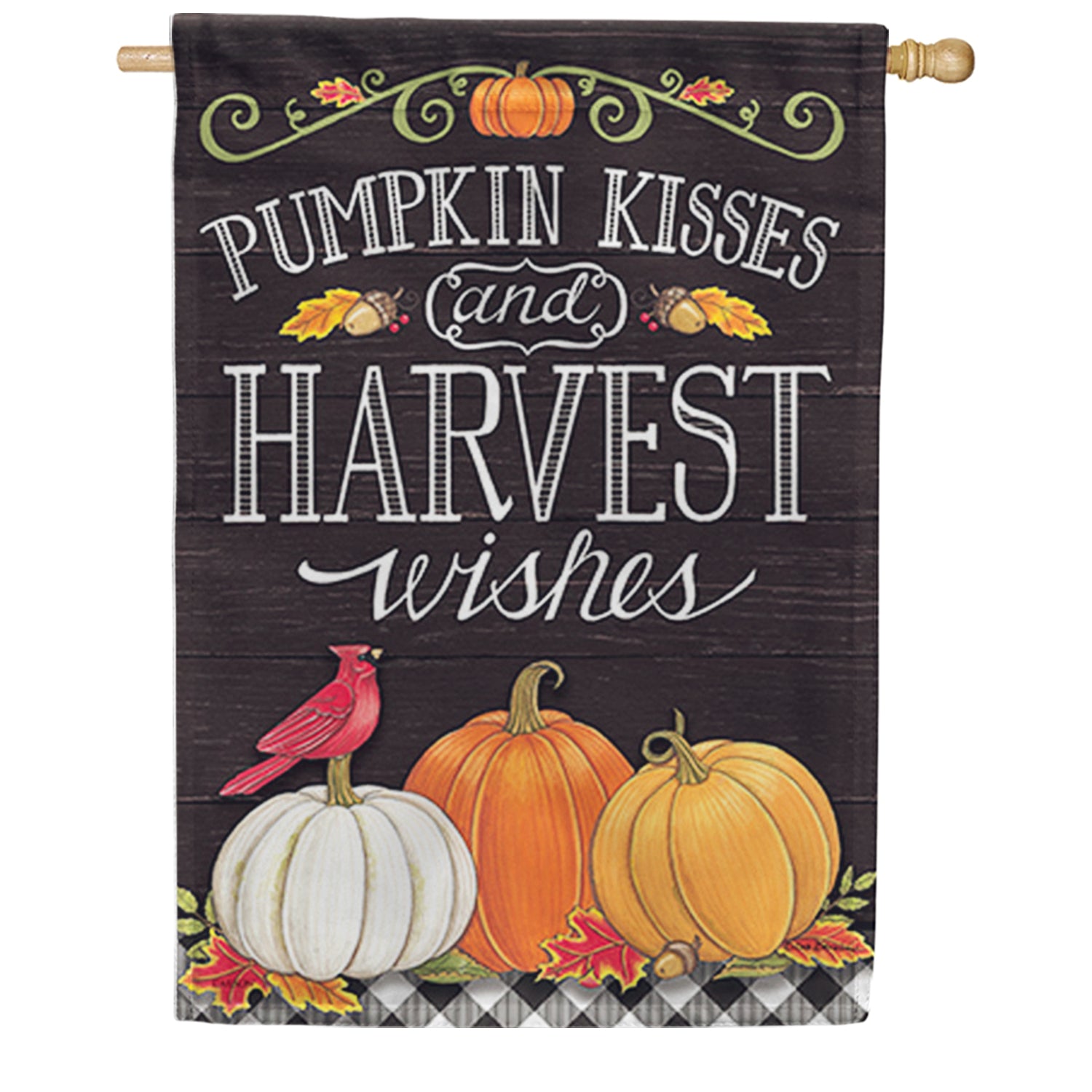 Harvest Wishes House Flag