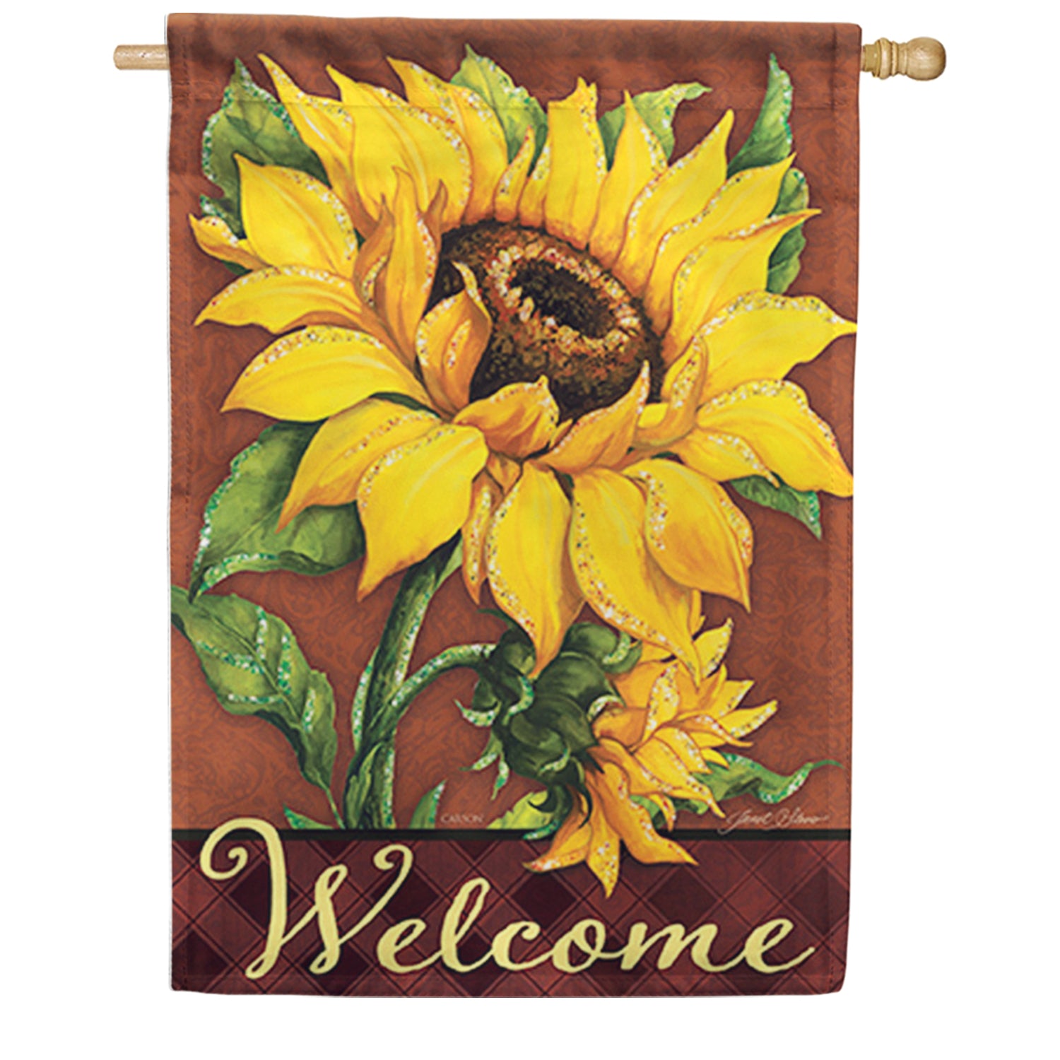 September Sunflower House Flag