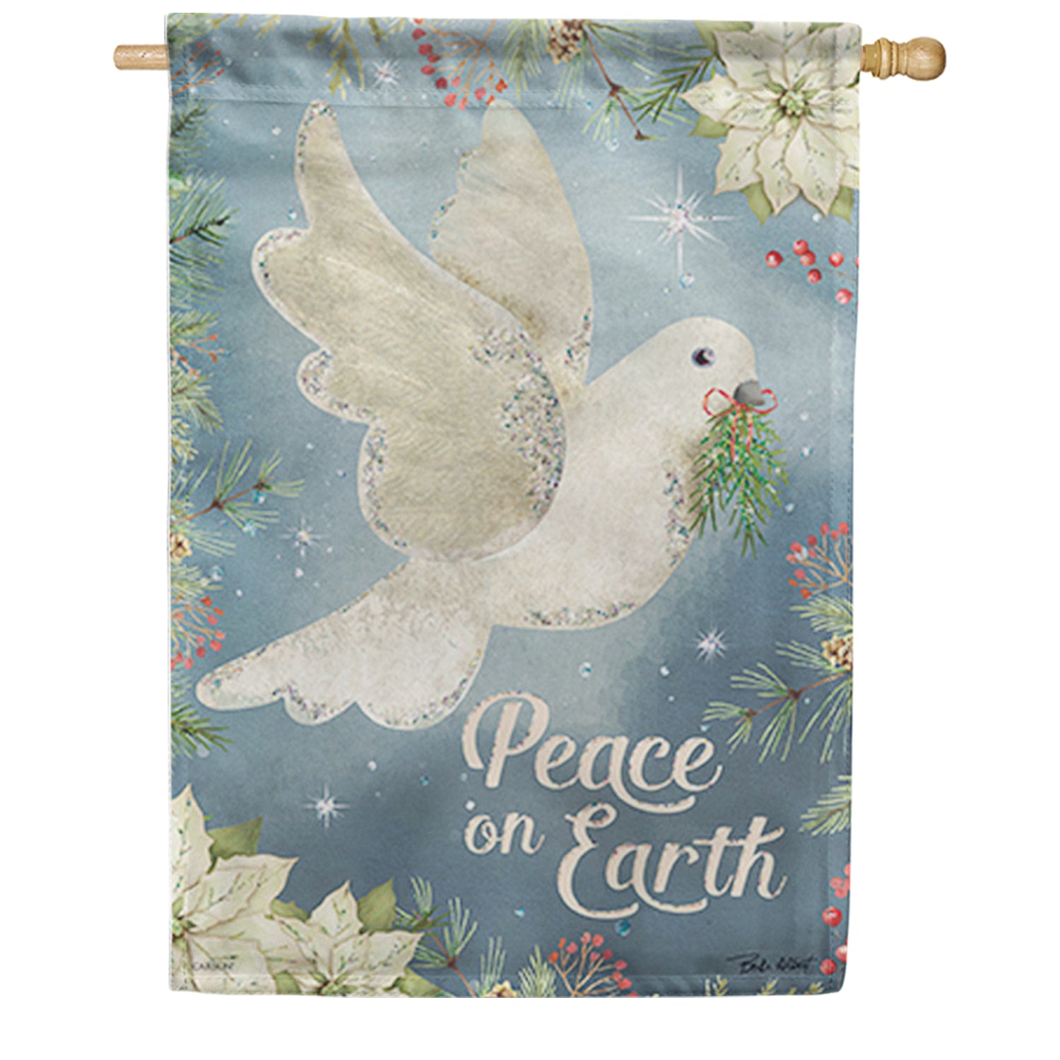 Carson Peace Dove House Flag